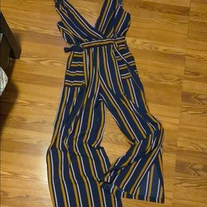 Striped jumpsuit